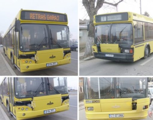 Un şmecher cu Q7 a vandalizat două autobuze RATC şi a ameninţat şoferii